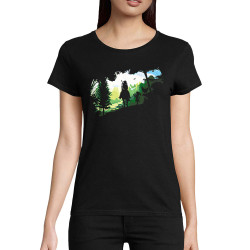 T-shirt femme coton bio noir Adventure Link (Zewa,Jeux Vidéo / Geek)
