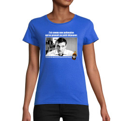 T-shirt femme coton bio bleu royal Une polonaise (Films/Séries,Les Tontons Flingueurs)