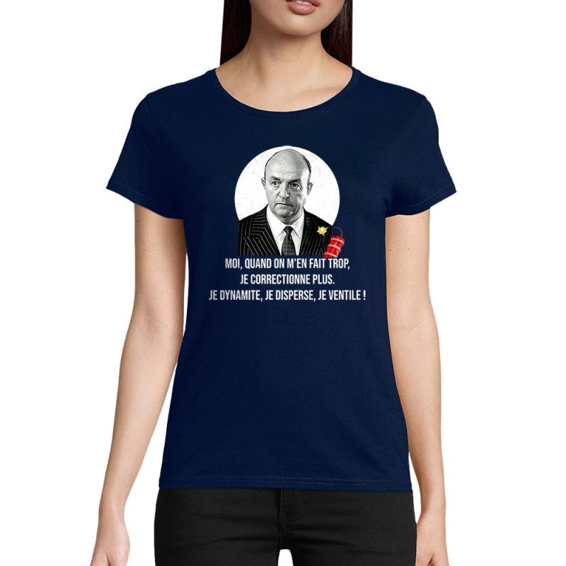 T-shirt femme coton bio bleu marine Je dynamite (Gondrax,Films/Séries,Les Tontons Flingueurs)