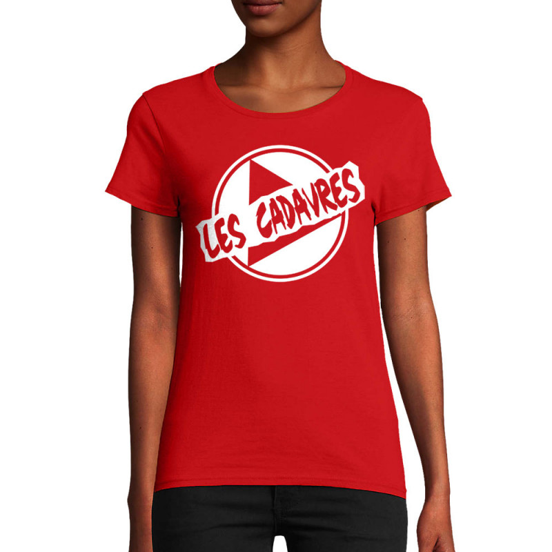 T-shirt femme coton bio rouge Logo (Les Cadavres)