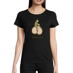 T-shirt femme coton bio noir Partir en couilles (Gondrax,Humour,Partir en …)