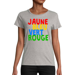 T-shirt femme coton bio gris chiné Colours (Gondrax,Humour,Divers)