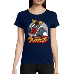 T-shirt femme coton bio bleu marine Goldrake (Films/Séries,Manga Kawaï japan)