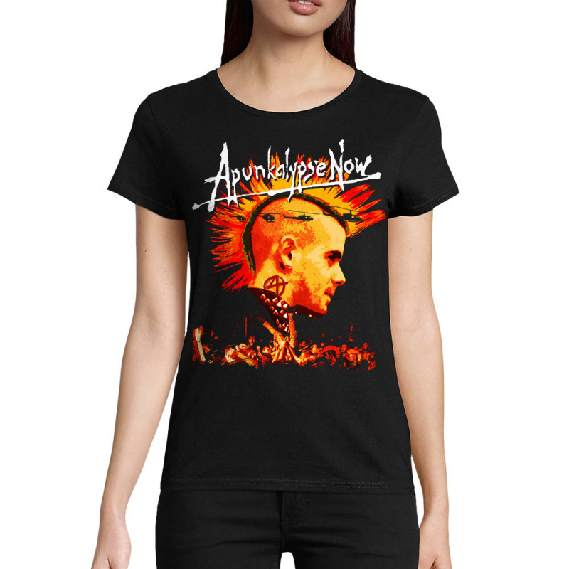 T-shirt femme coton bio noir Apunkalypse Now (Gondrax,Slogans Débiles,Rock & Punk)