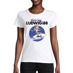 T-shirt femme coton bio blanc Sheila kiffe ludwig von 88 (Ludwig Von 88,Rock & Punk)