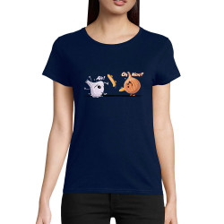 T-shirt femme coton bio bleu marine aïe oh nion (Skurg,Fruits & Légumes,Humour,Skate)