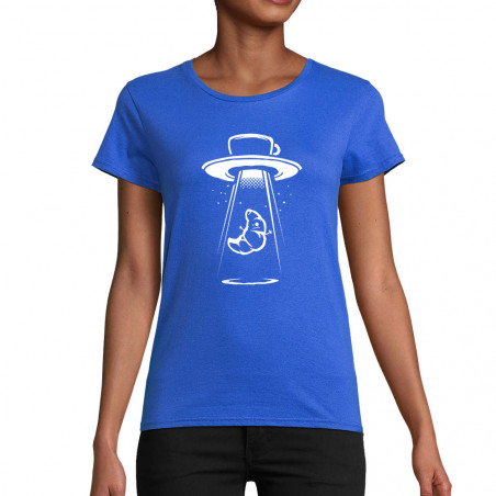 T-shirt femme coton bio bleu royal Ovni Café (Skurg,Fruits & Légumes)