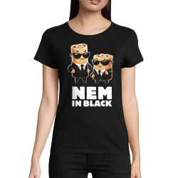 T-shirt femme coton bio noir Nem in black (Ted Boundy,Fruits & Légumes,Humour,Détournements)