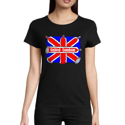 T-shirt femme coton bio noir United Condom (Laul,Humour)