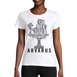 T-shirt femme coton bio blanc Arvarus American Pale Ale (Arvarus,Alcool)
