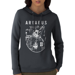 Sweat femme à capuche coton bio gris anthracite Arvarus Red Ale (Arvarus,Alcool)