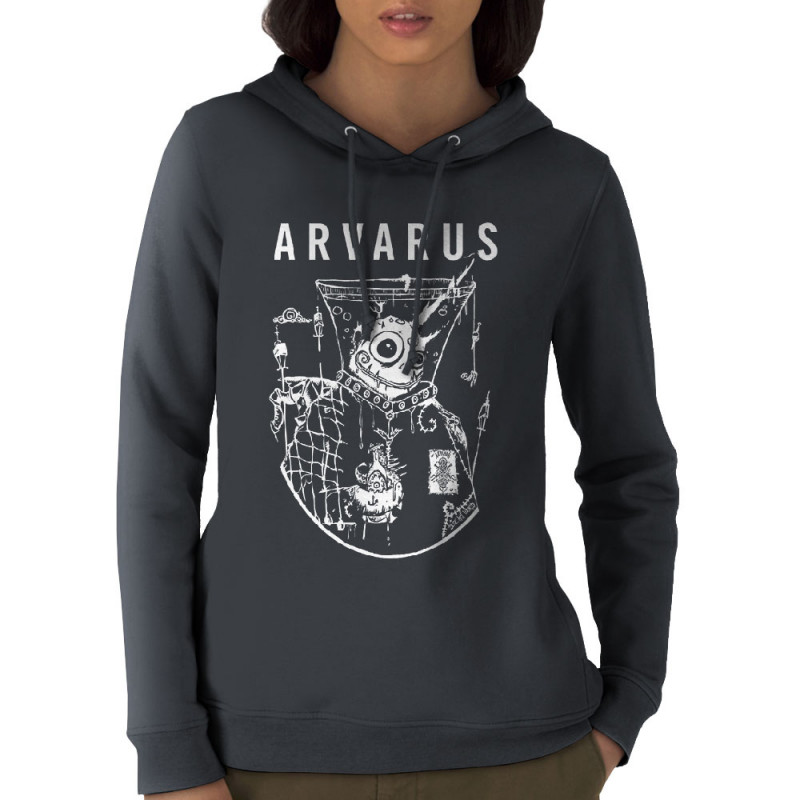 Sweat femme à capuche coton bio gris anthracite Arvarus Red Ale (Arvarus,Alcool)