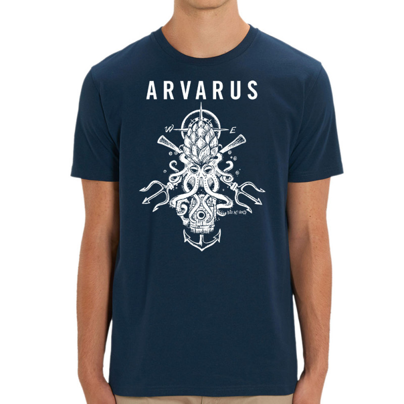 T-shirt homme coton bio bleu marine Arvarus Pale Ale (Arvarus,Alcool)