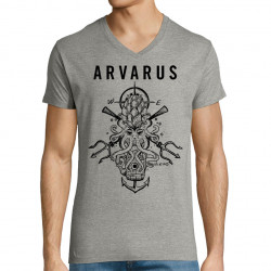 T-shirt homme col V gris chiné Arvarus Pale Ale (Arvarus,Alcool)