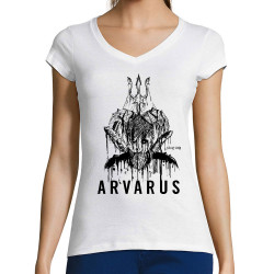 T-shirt femme col V blanc Arvarus Export Stout (Arvarus,Alcool)