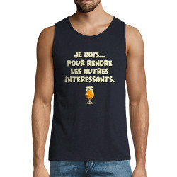 Débardeur homme bleu marine Les autres intéressants (Gondrax,Alcool,Slogans Débiles)