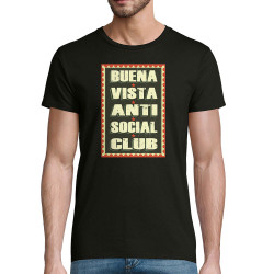 T-shirt homme coton bio noir Buena Vista Anti Social Club (Andy,Humour,Détournements)