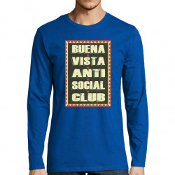 T-shirt homme manches longues bleu royal Buena Vista Anti Social Club (Andy,Humour,Détournements)