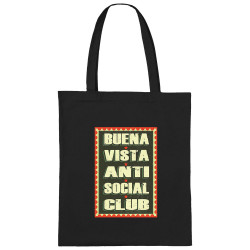 Sac shopping en toile noir Buena Vista Anti Social Club (Andy,Humour,Détournements)