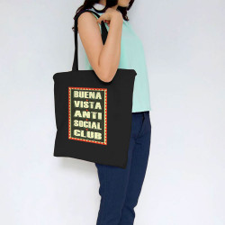 Sac shopping en toile noir Buena Vista Anti Social Club (Andy,Humour,Détournements)
