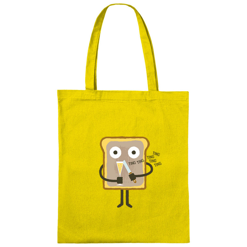 Sac shopping en toile jaune Toast (Fruits & Légumes,Alex Kidd)