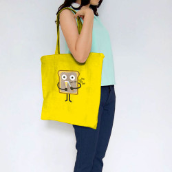 Sac shopping en toile jaune Toast (Fruits & Légumes,Alex Kidd)