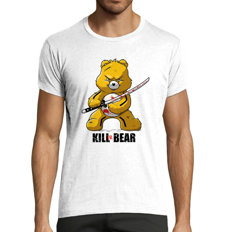 T-shirt homme fit blanc Killer Bear (Le Duc,Animaux,Détournements)