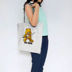 Sac shopping en toile blanc Killer Bear (Le Duc,Animaux,Détournements)