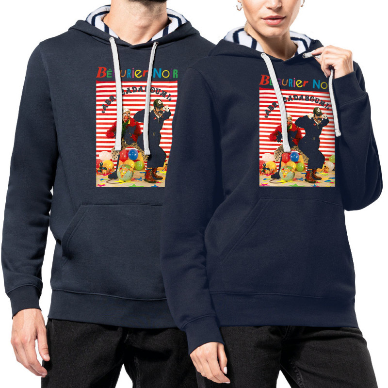 Sweat capuche à motifs unisexe bleu marine et marinière Bérurier Noir - Abracadaboum (Bérurier Noir)