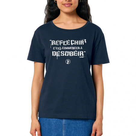 T-shirt femme col large...