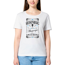 T-shirt femme col large coton bio blanc Heisenberg Pure Trade (Gondrax,Films/Séries)