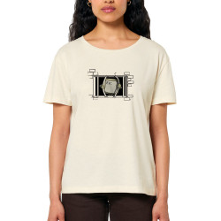 T-shirt femme col large coton bio naturel Echappe - Escape (Gondrax,Jeux Vidéo / Geek,Humour)