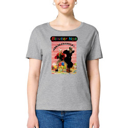 T-shirt femme col large coton bio gris chiné Bérurier Noir - Abracadaboum (Bérurier Noir)
