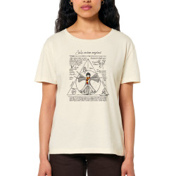 T-shirt femme col large coton bio naturel Harry Potter Vitruve (Le Duc,Films/Séries,Homme de Vitruve)