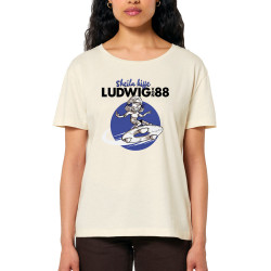 T-shirt femme col large coton bio naturel Sheila kiffe ludwig von 88 (Ludwig Von 88,Rock & Punk)