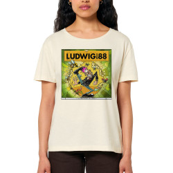 T-shirt femme col large coton bio naturel Le printemps du pogo (Ludwig Von 88,Rock & Punk,Laul)
