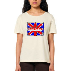 T-shirt femme col large coton bio naturel United Condom (Laul,Humour)