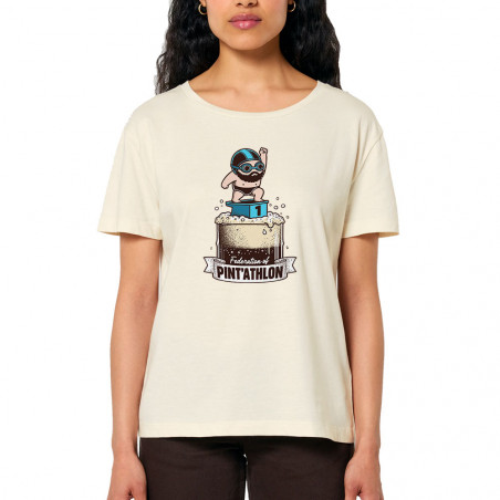 T-shirt femme col large...