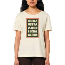 T-shirt femme col large coton bio naturel Buena Vista Anti Social Club (Andy,Humour,Détournements)