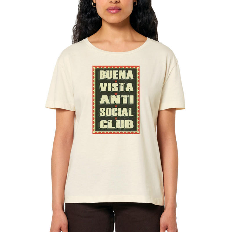 T-shirt femme col large coton bio naturel Buena Vista Anti Social Club (Andy,Humour,Détournements)
