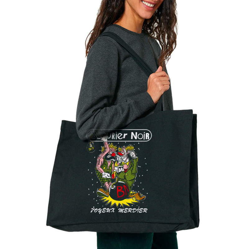 Grand sac shopping en toile recyclé noir Bérurier Noir - Joyeux Merdier (Bérurier Noir,Laul)