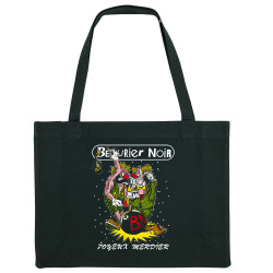 Grand sac shopping en toile recyclé noir Bérurier Noir - Joyeux Merdier (Bérurier Noir,Laul)