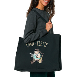 Grand sac shopping en toile recyclé noir Lara-Clette (A²,Films/Séries,Humour)