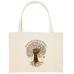 Grand sac shopping en toile recyclé naturel Se laisser abattre (Gondrax,Ecologie)