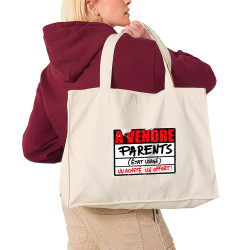 Grand sac shopping en toile recyclé naturel A vendre parents (Gondrax,Humour)