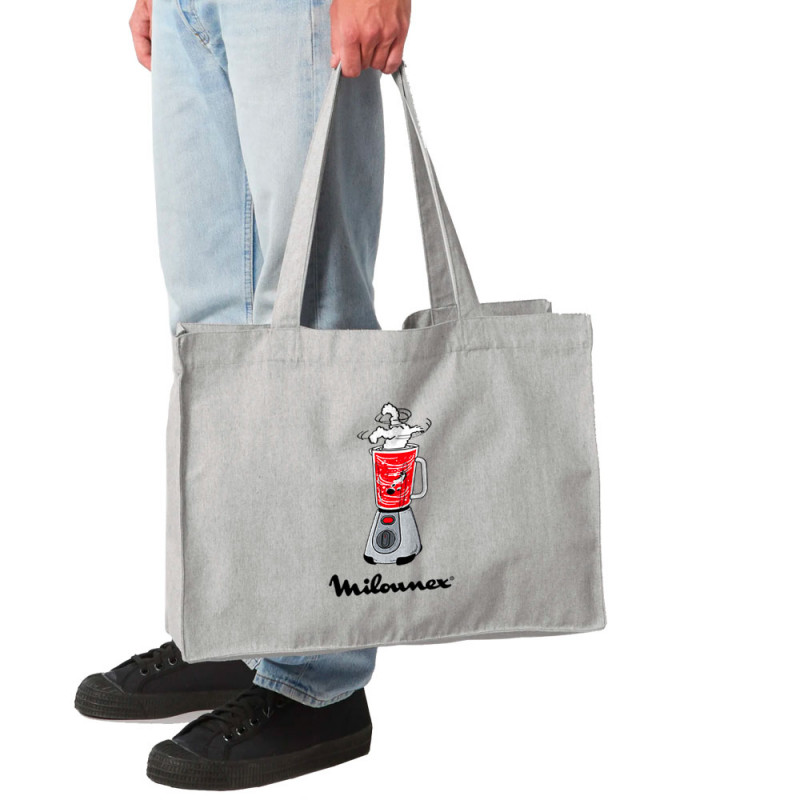 Grand sac shopping en toile recyclé gris chiné Milounex (Mattdez,Humour,Fruits & Légumes)