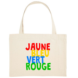 Grand sac shopping en toile recyclé naturel Colours (Gondrax,Humour,Divers)