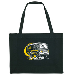 Grand sac shopping en toile recyclé noir Nomad (E Cone,teufeur)