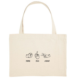 Grand sac shopping en toile recyclé naturel Shifuckmi (Gondrax,Humour,Slogans Débiles)