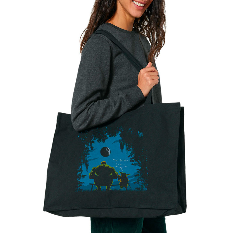 Grand sac shopping en toile recyclé noir Hulk Father (Trabe,Humour,Films/Séries,Star Wars)